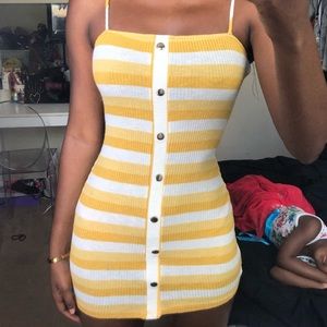 Yellow striped dress